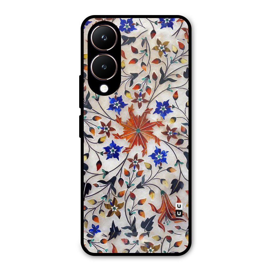 Floral Vintage Bloom Metal Back Case for Vivo Y28