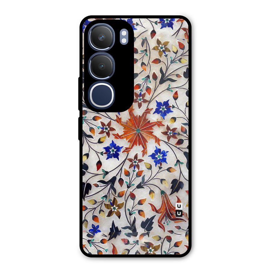 Floral Vintage Bloom Metal Back Case for Vivo Y29