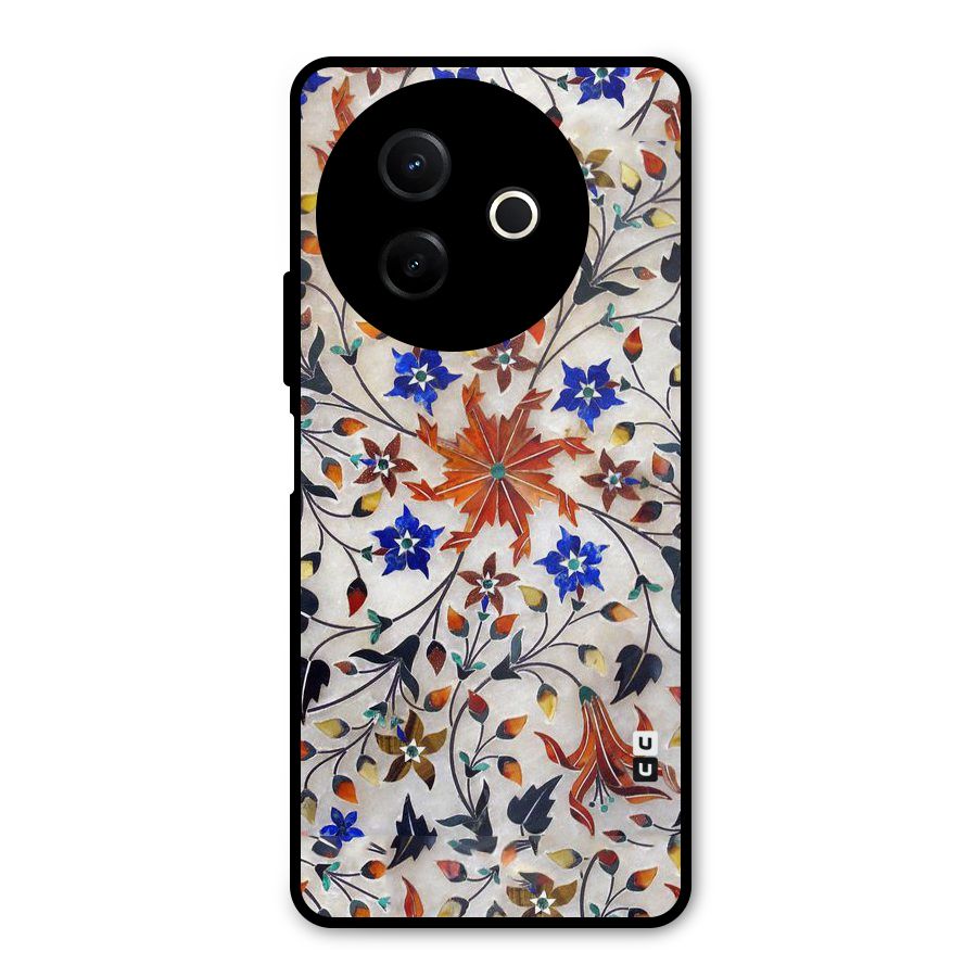 Floral Vintage Bloom Metal Back Case for Vivo Y39