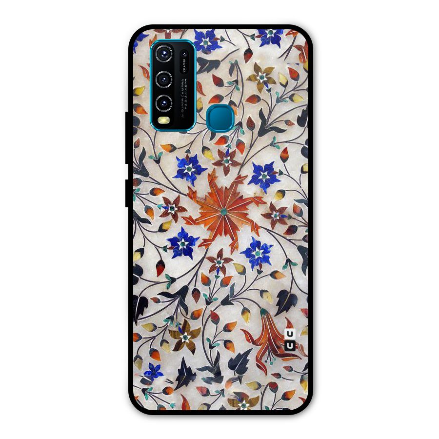 Floral Vintage Bloom Metal Back Case for Vivo Y50