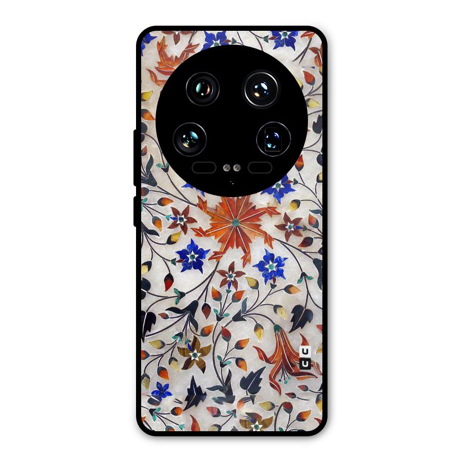 Floral Vintage Bloom Metal Back Case for Xiaomi 14 Ultra