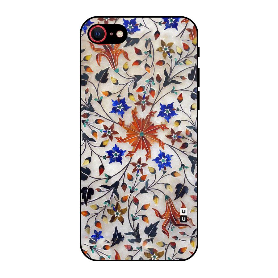 Floral Vintage Bloom Metal Back Case for iPhone 7