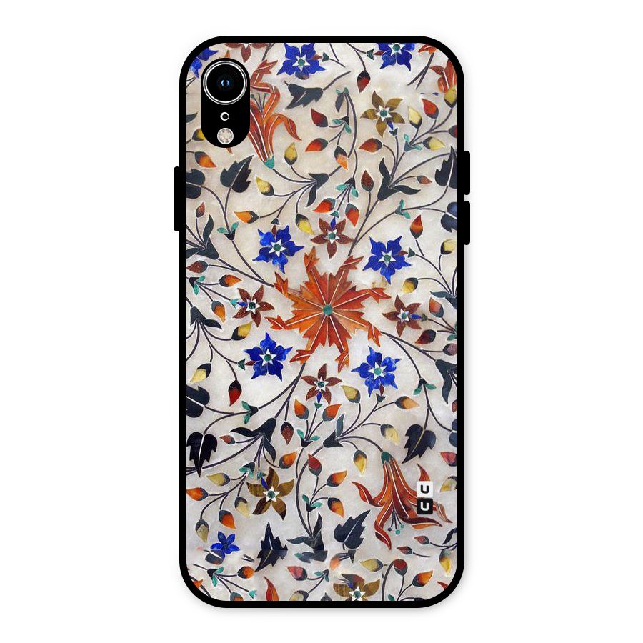 Floral Vintage Bloom Metal Back Case for iPhone XR