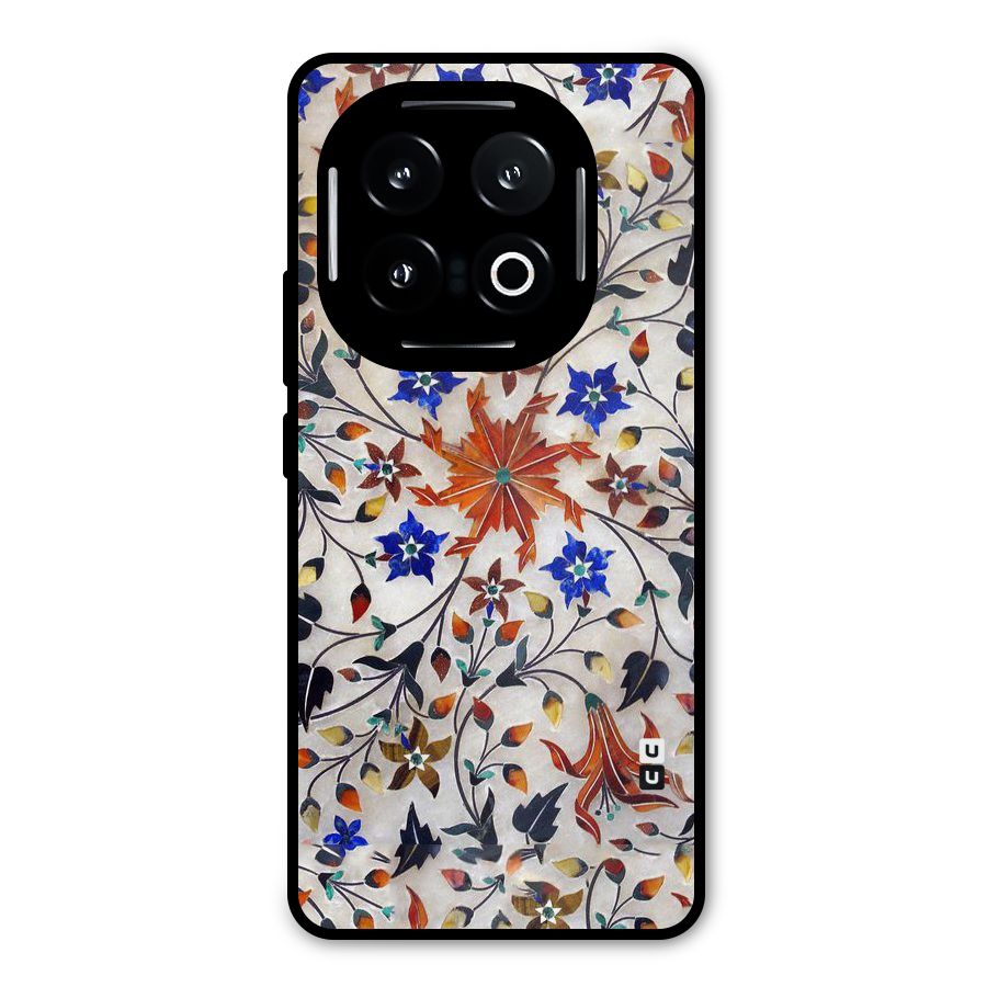 Floral Vintage Bloom Metal Back Case for iQOO 13