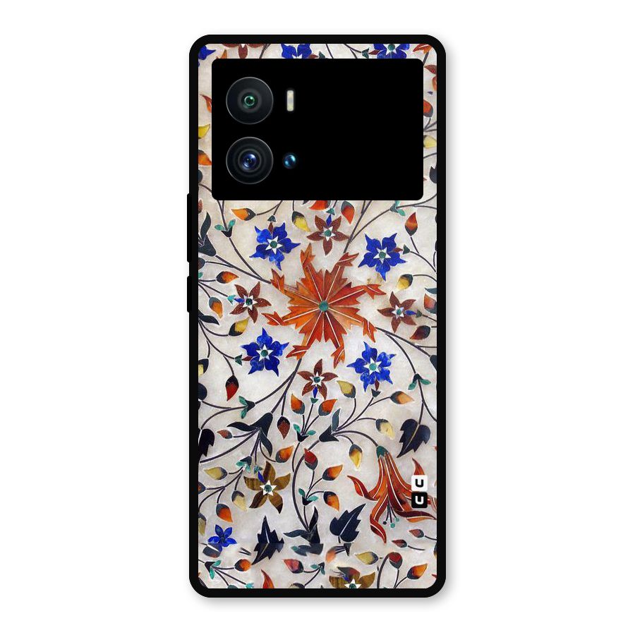 Floral Vintage Bloom Metal Back Case for iQOO 9 Pro