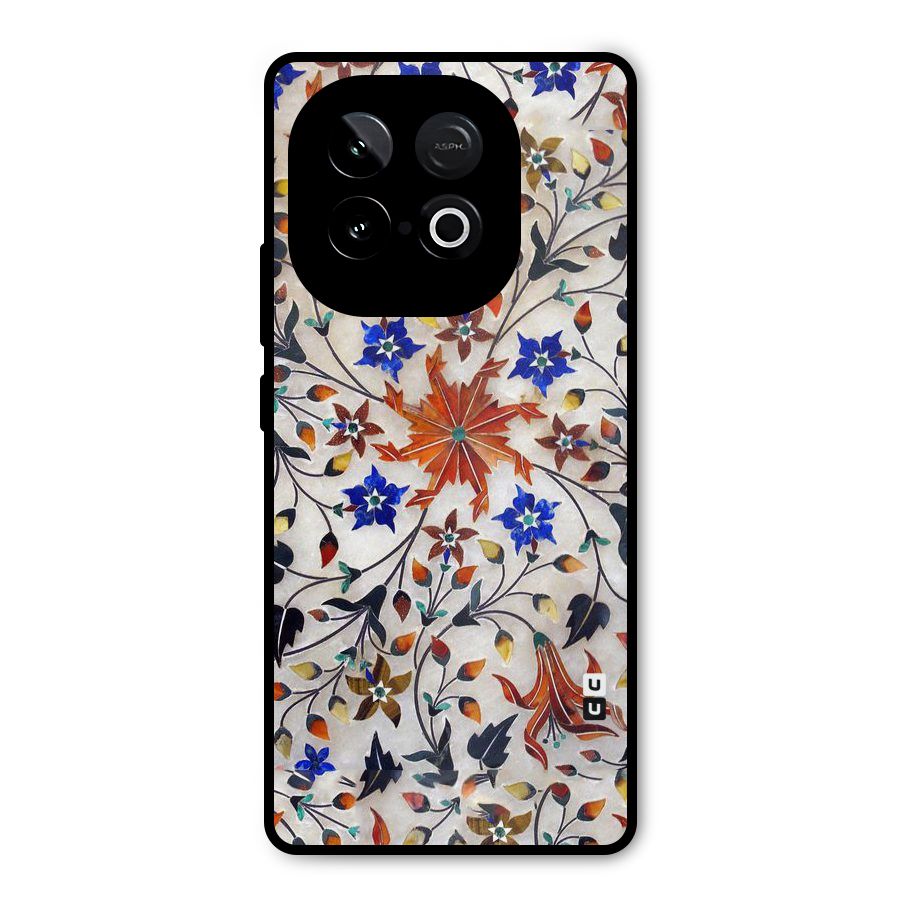 Floral Vintage Bloom Metal Back Case for iQOO Neo 10