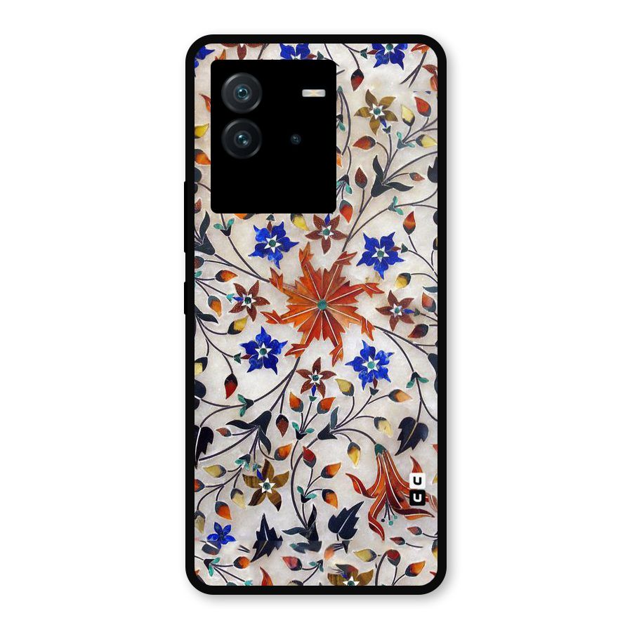 Floral Vintage Bloom Metal Back Case for iQOO Neo 6 5G