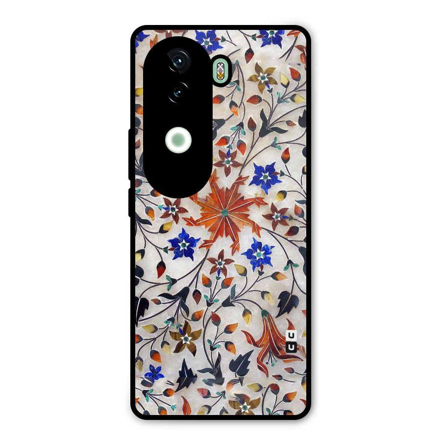 Floral Vintage Bloom Metal Back Case for iQOO Z9s