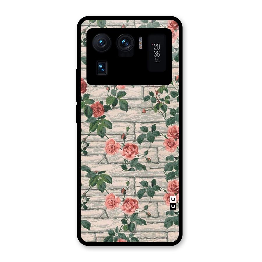 Floral Wall Design Glass Back Case for Mi 11 Ultra