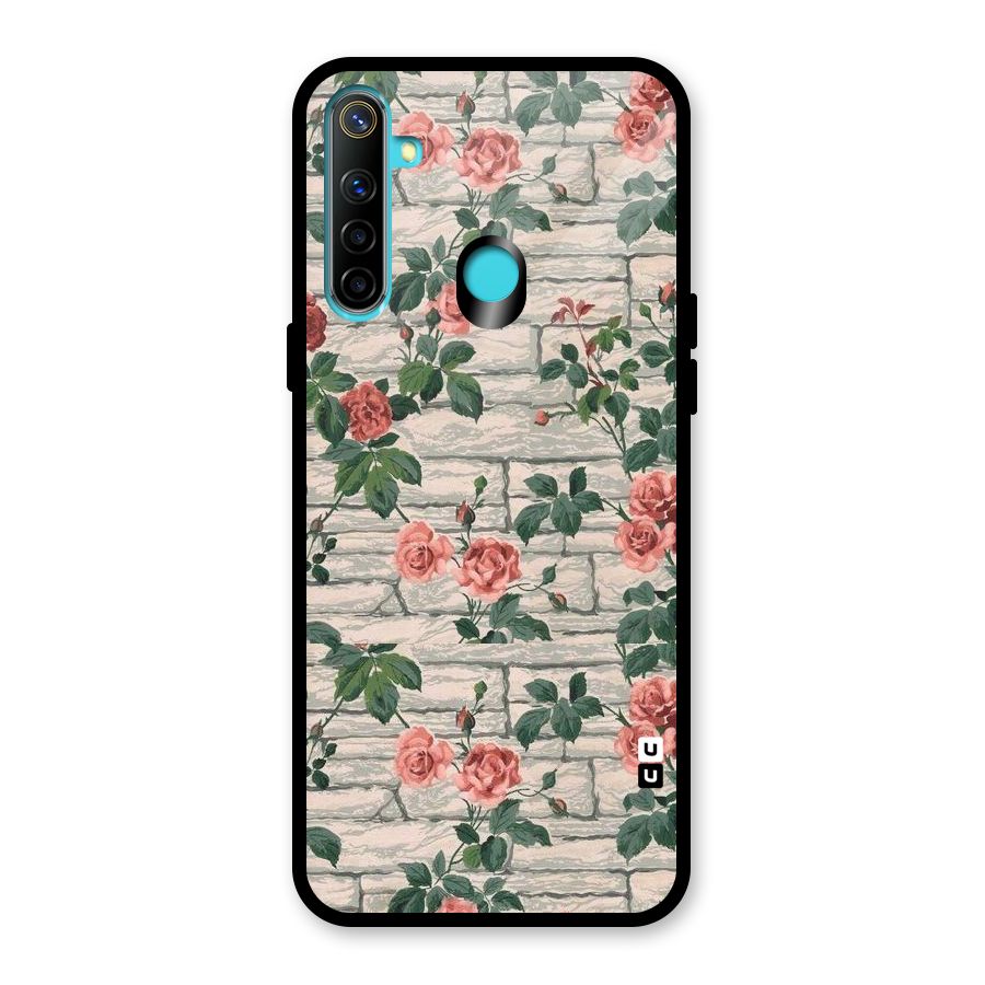 Floral Wall Design Glass Back Case for Realme Narzo 10