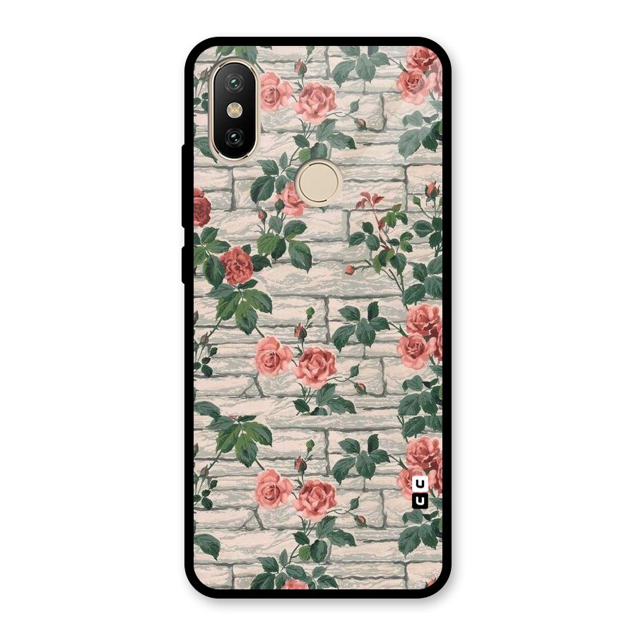 Floral Wall Design Glass Back Case for Redmi A2