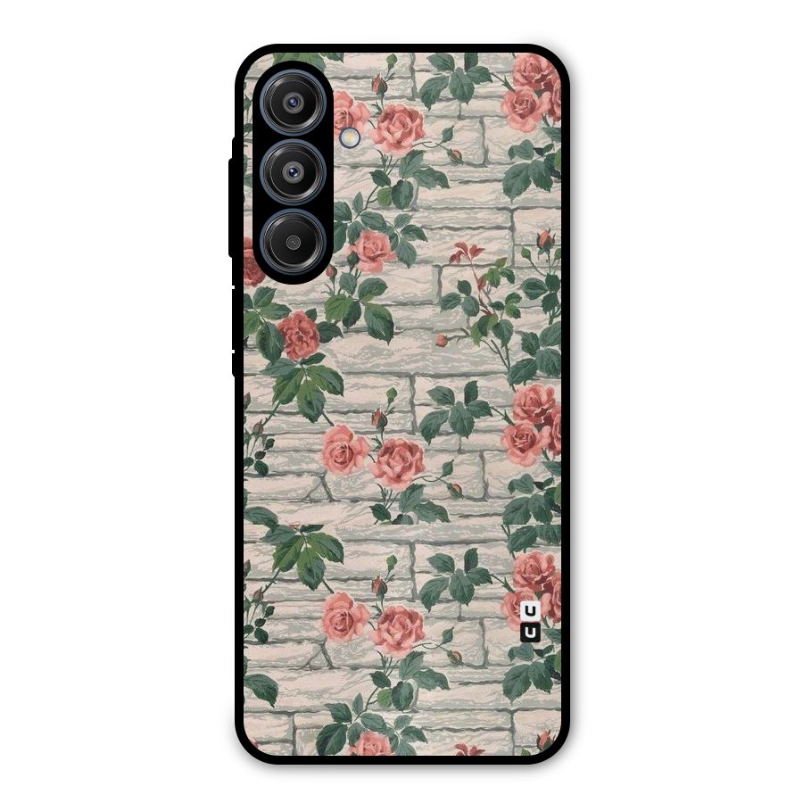 Floral Wall Design Metal Back Case for Galaxy A16 5G