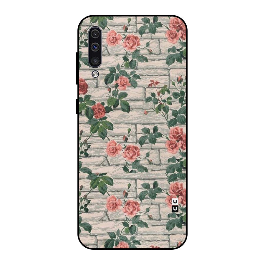 Floral Wall Design Metal Back Case for Galaxy A30s