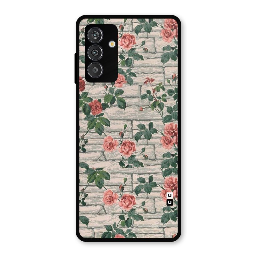 Floral Wall Design Metal Back Case for Galaxy F13