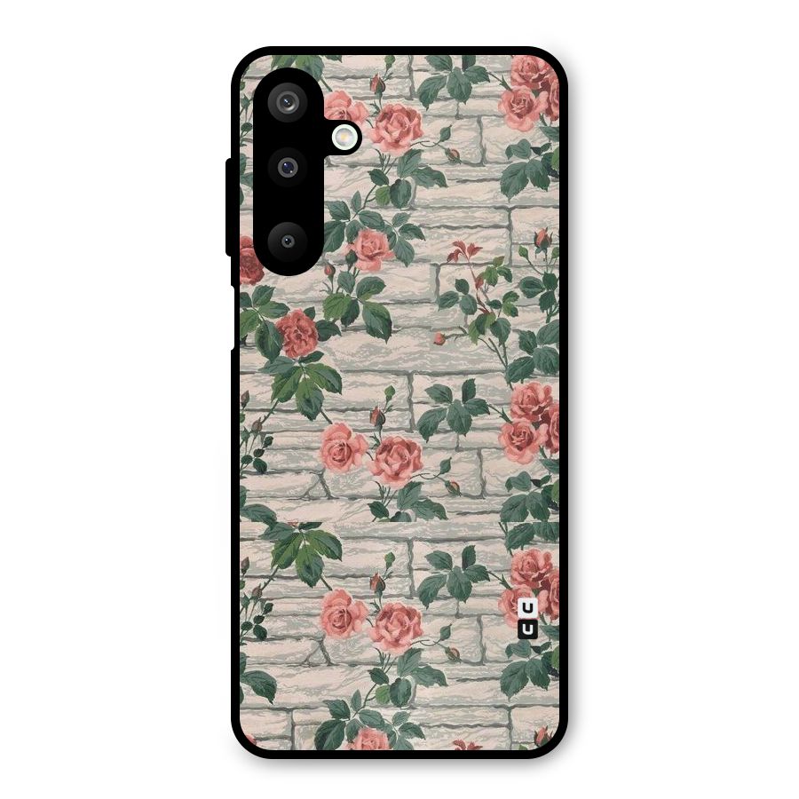 Floral Wall Design Metal Back Case for Galaxy M16