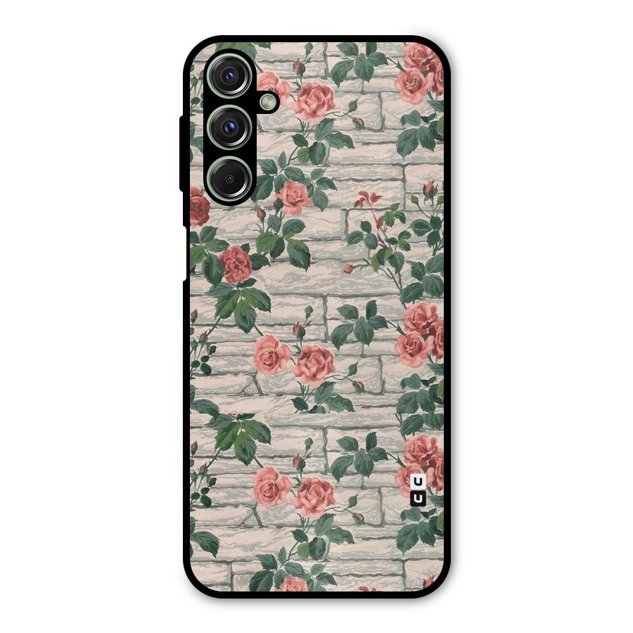 Floral Wall Design Metal Back Case for Galaxy M34