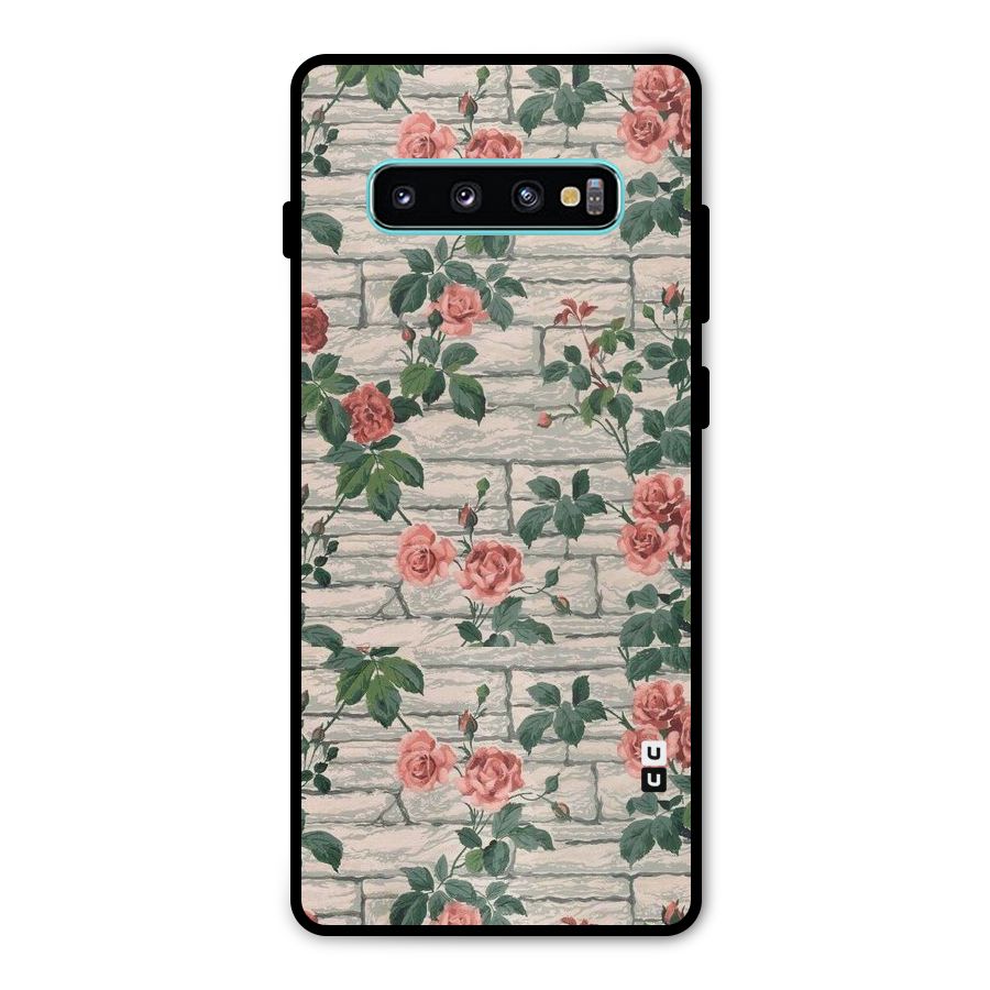 Floral Wall Design Metal Back Case for Galaxy S10 Plus