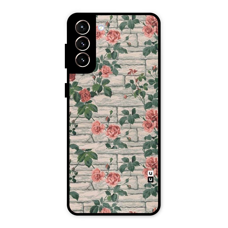 Floral Wall Design Metal Back Case for Galaxy S21 Plus