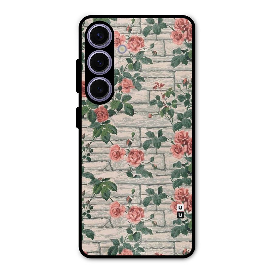 Floral Wall Design Metal Back Case for Galaxy S24