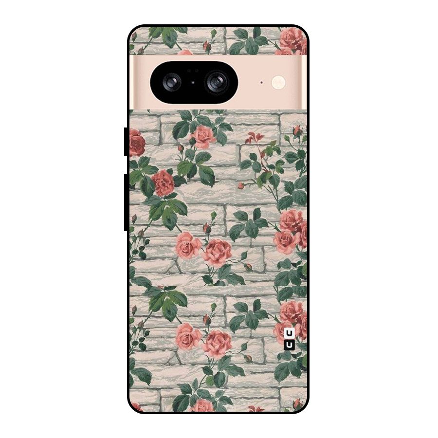 Floral Wall Design Metal Back Case for Google Pixel 8