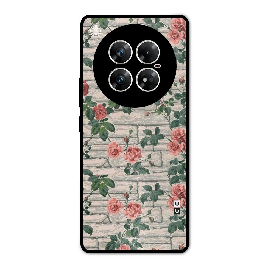 Floral Wall Design Metal Back Case for Infinix Zero 40 5G