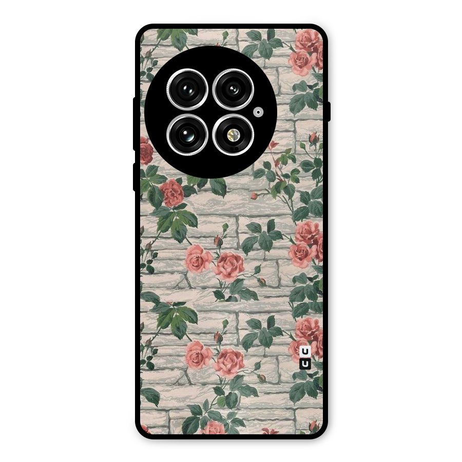Floral Wall Design Metal Back Case for OnePlus 13
