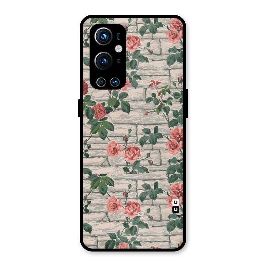 Floral Wall Design Metal Back Case for OnePlus 9 Pro
