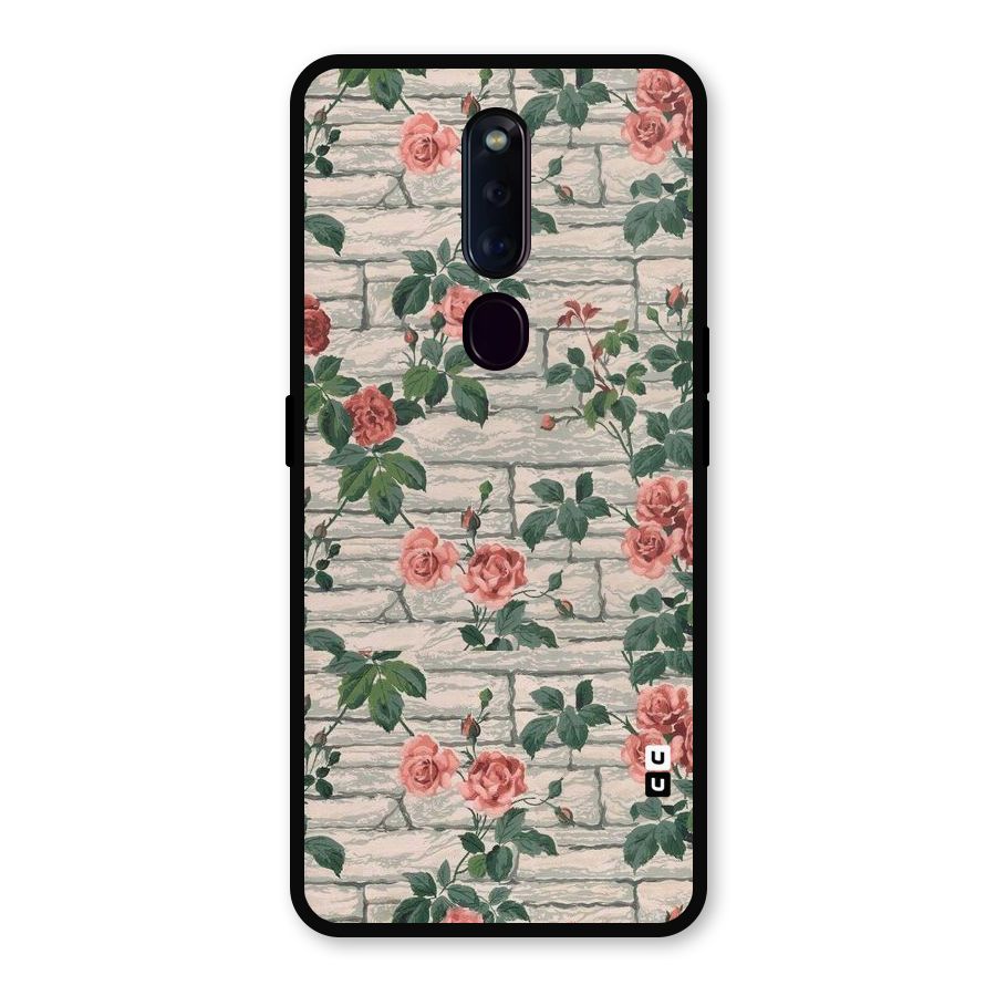 Floral Wall Design Metal Back Case for Oppo F11 Pro