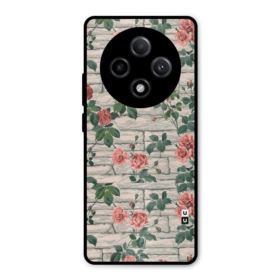 Floral Wall Design Metal Back Case for Oppo F27 Pro Plus