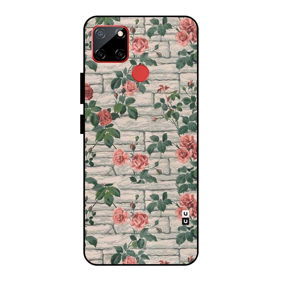 Floral Wall Design Metal Back Case for Realme C12