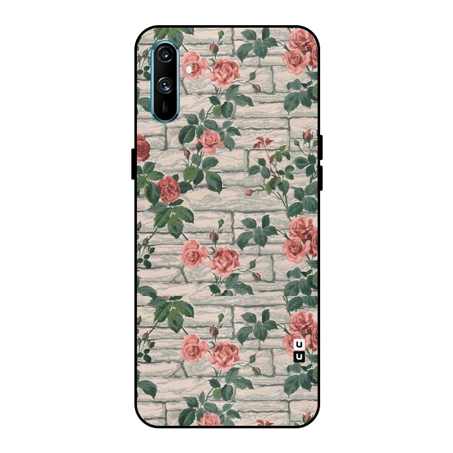 Floral Wall Design Metal Back Case for Realme C3