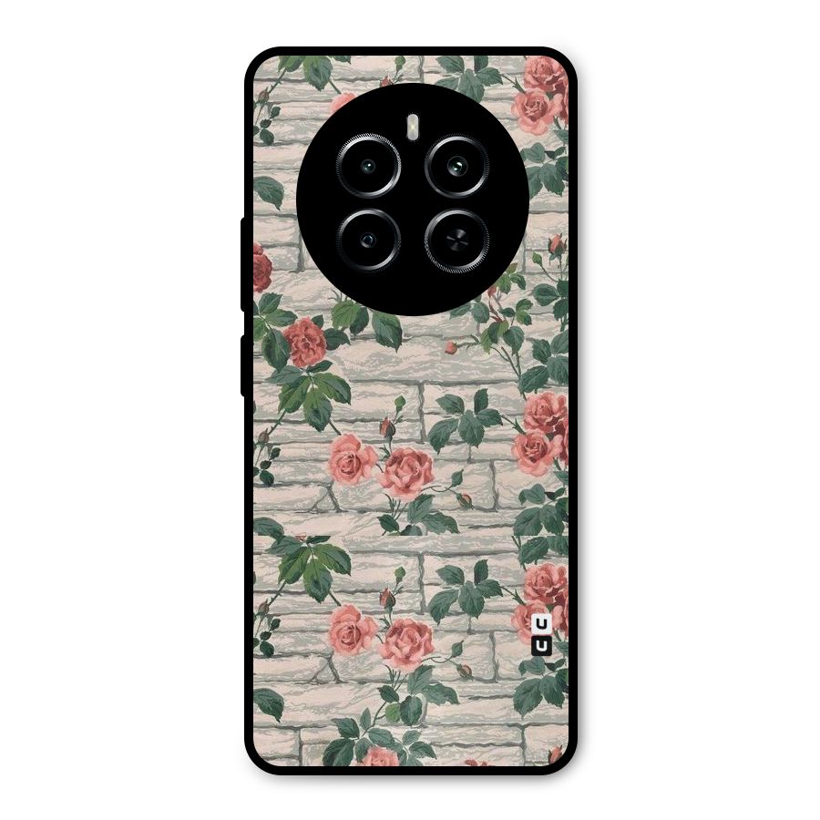 Floral Wall Design Metal Back Case for Realme P1