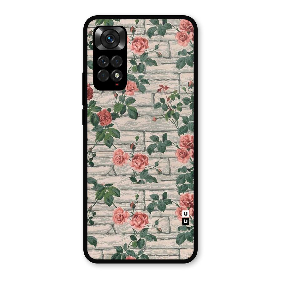 Floral Wall Design Metal Back Case for Redmi Note 11s