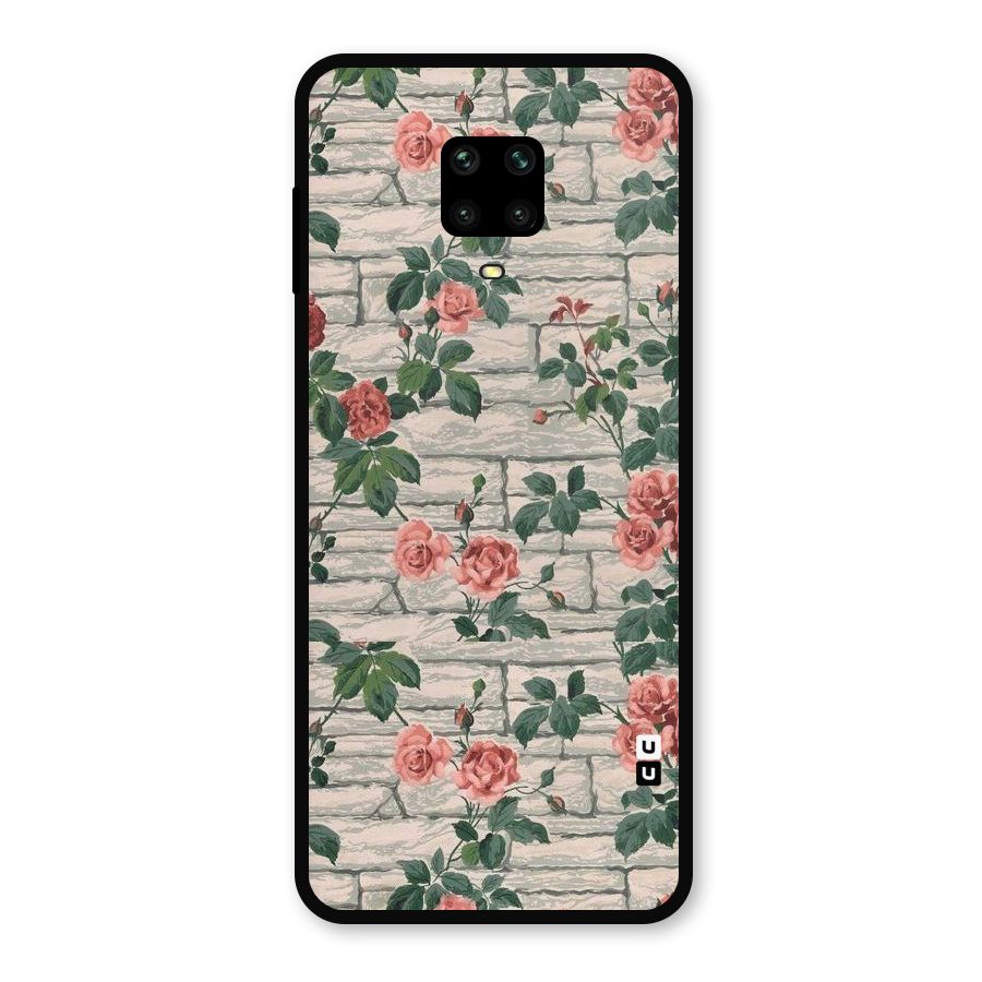 Floral Wall Design Metal Back Case for Redmi Note 9 Pro Max