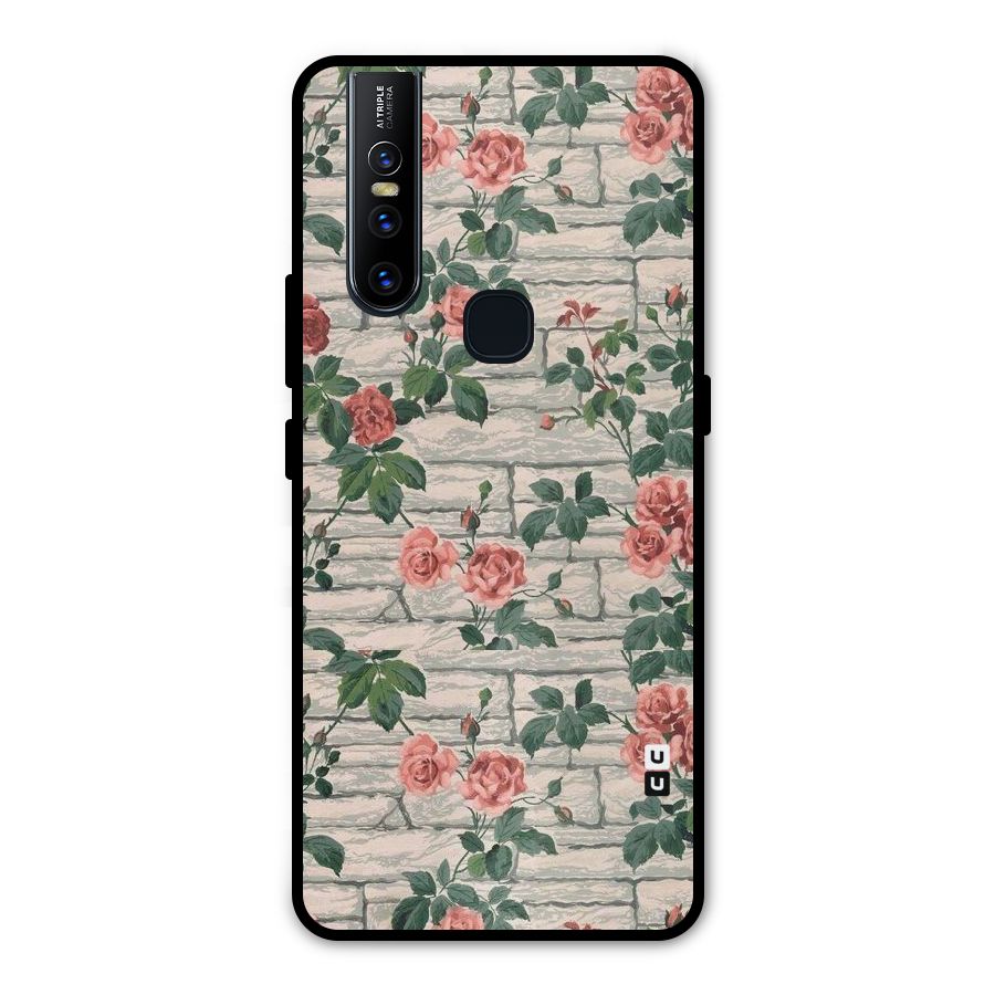 Floral Wall Design Metal Back Case for Vivo V15