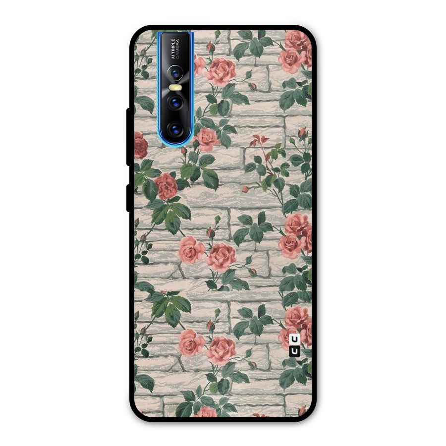 Floral Wall Design Metal Back Case for Vivo V15 Pro