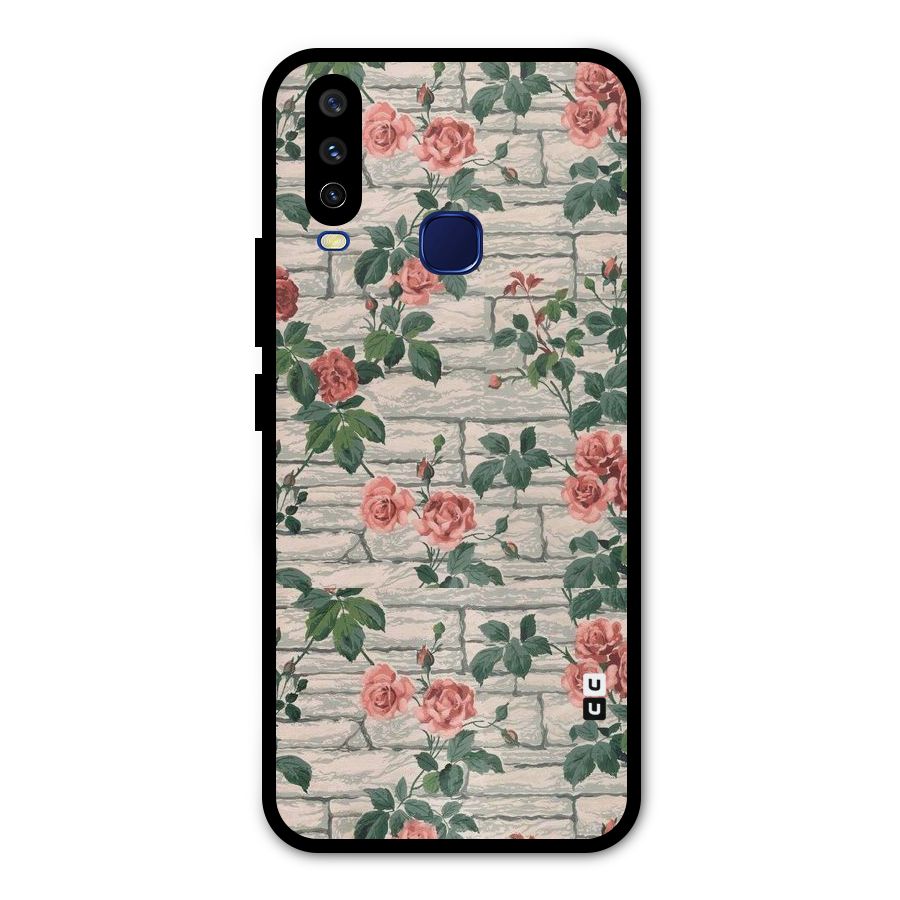 Floral Wall Design Metal Back Case for Vivo Y15