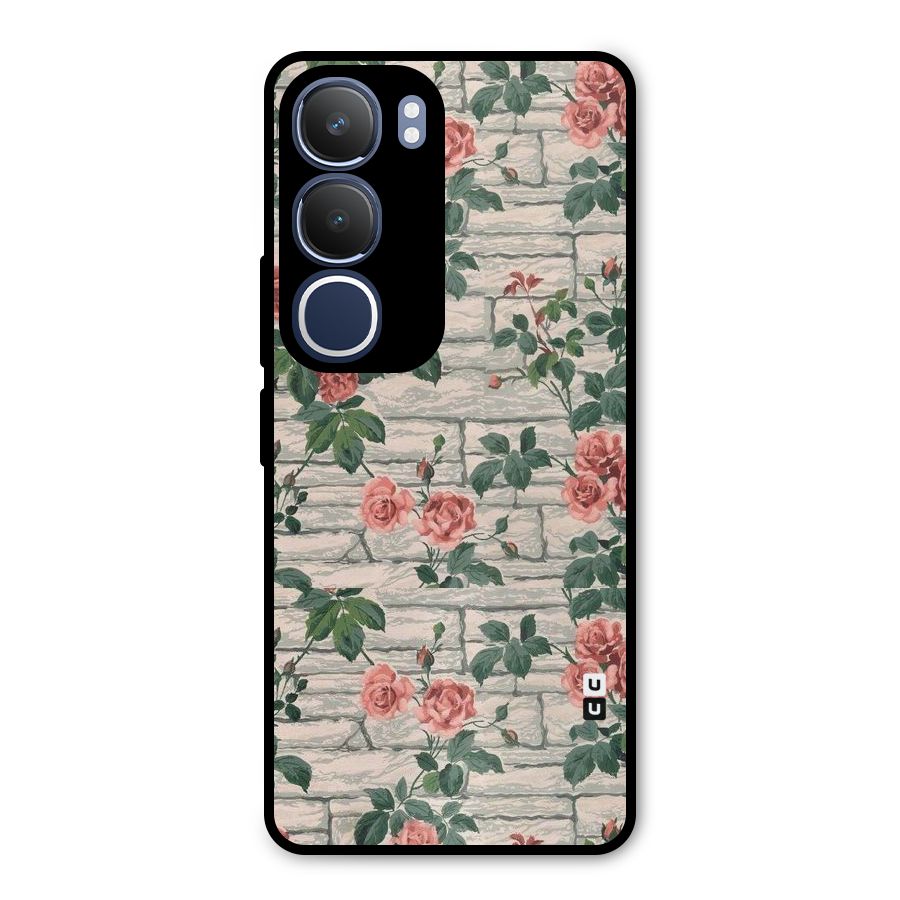 Floral Wall Design Metal Back Case for Vivo Y29