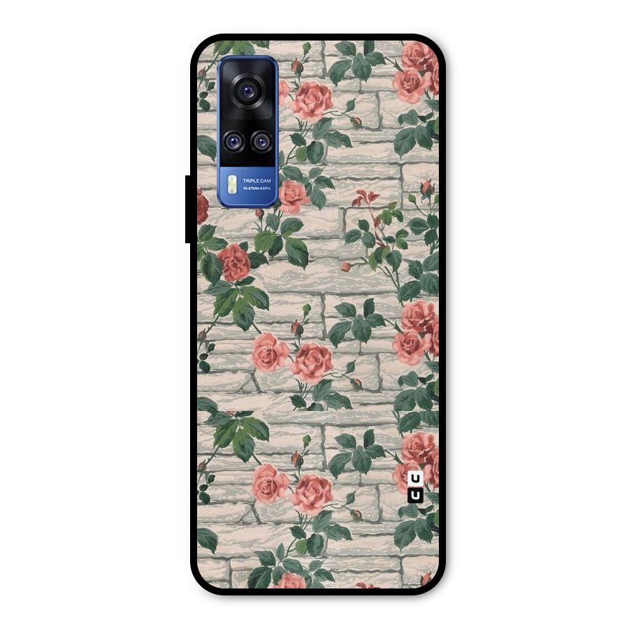 Floral Wall Design Metal Back Case for Vivo Y51A