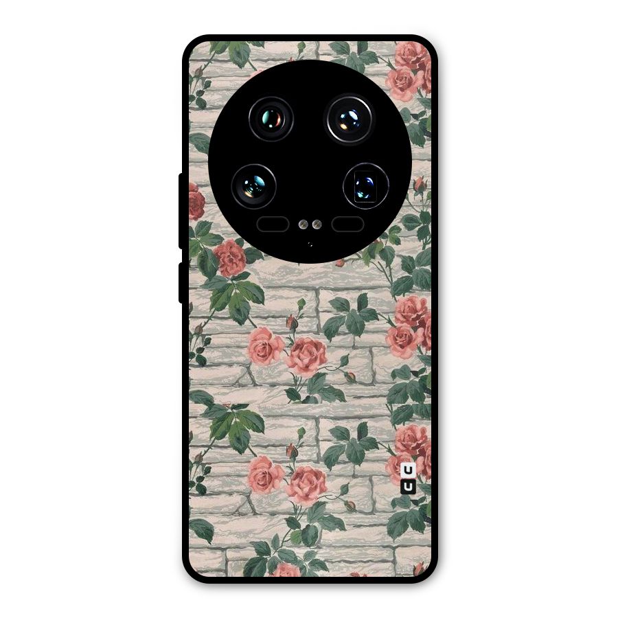 Floral Wall Design Metal Back Case for Xiaomi 14 Ultra