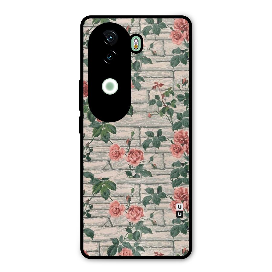 Floral Wall Design Metal Back Case for iQOO Z9s