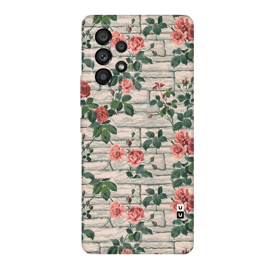 Floral Wall Design Original Polycarbonate Back Case for Galaxy A53 5G