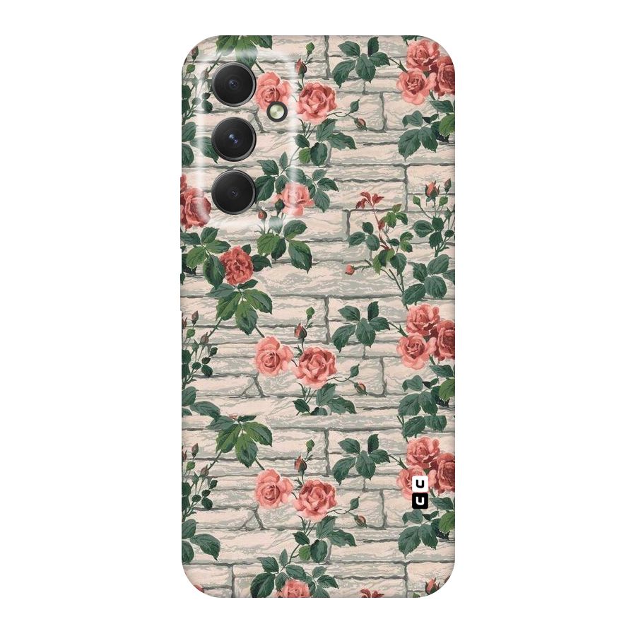 Floral Wall Design Original Polycarbonate Back Case for Galaxy A54