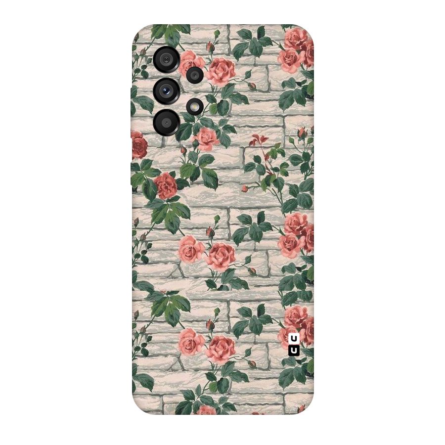 Floral Wall Design Original Polycarbonate Back Case for Galaxy A73 5G