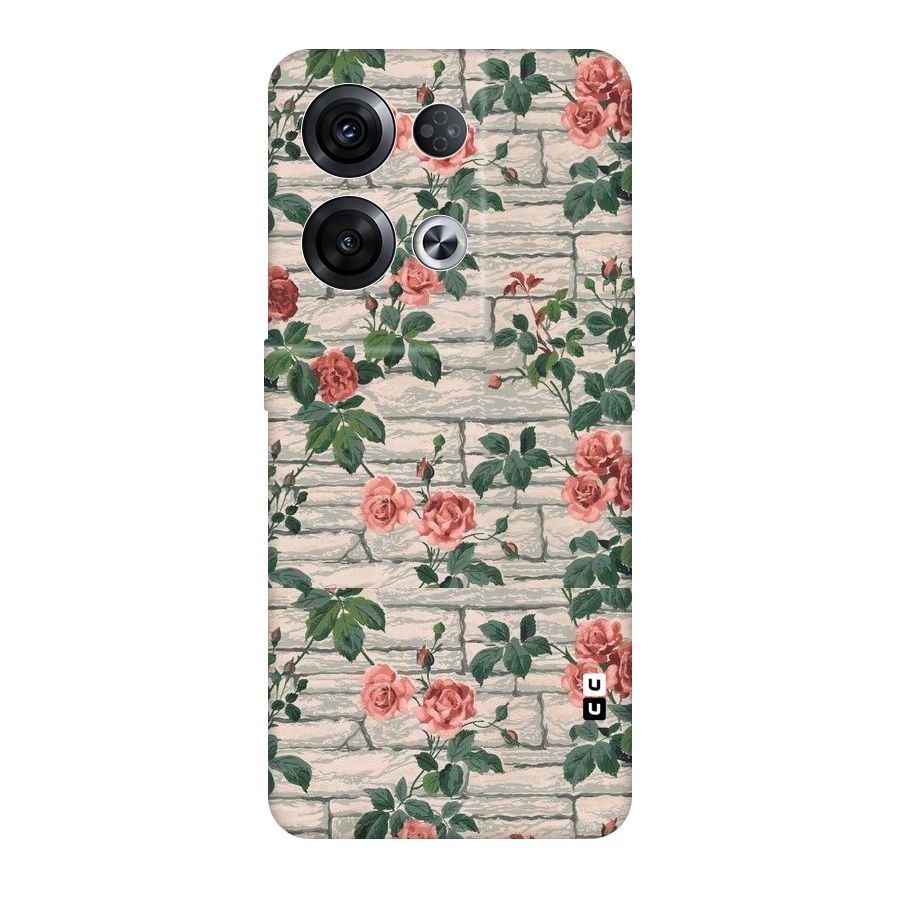Floral Wall Design Original Polycarbonate Back Case for Oppo Reno8 Pro 5G