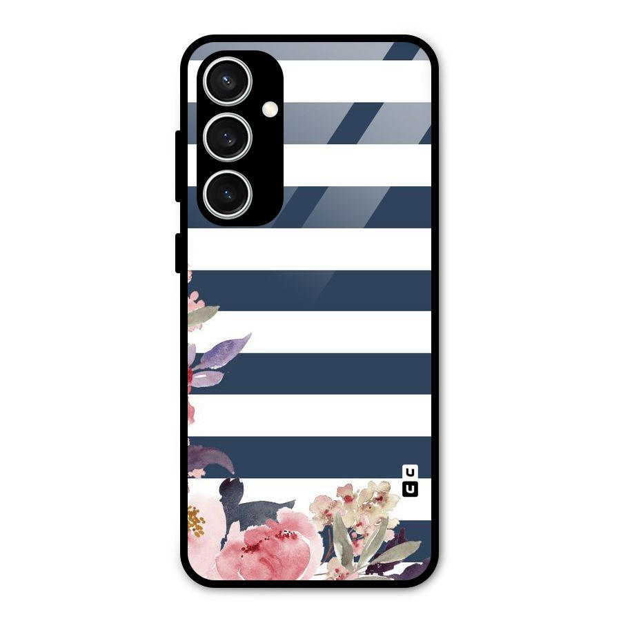 Floral Water Art Glass Back Case for Galaxy S23 FE