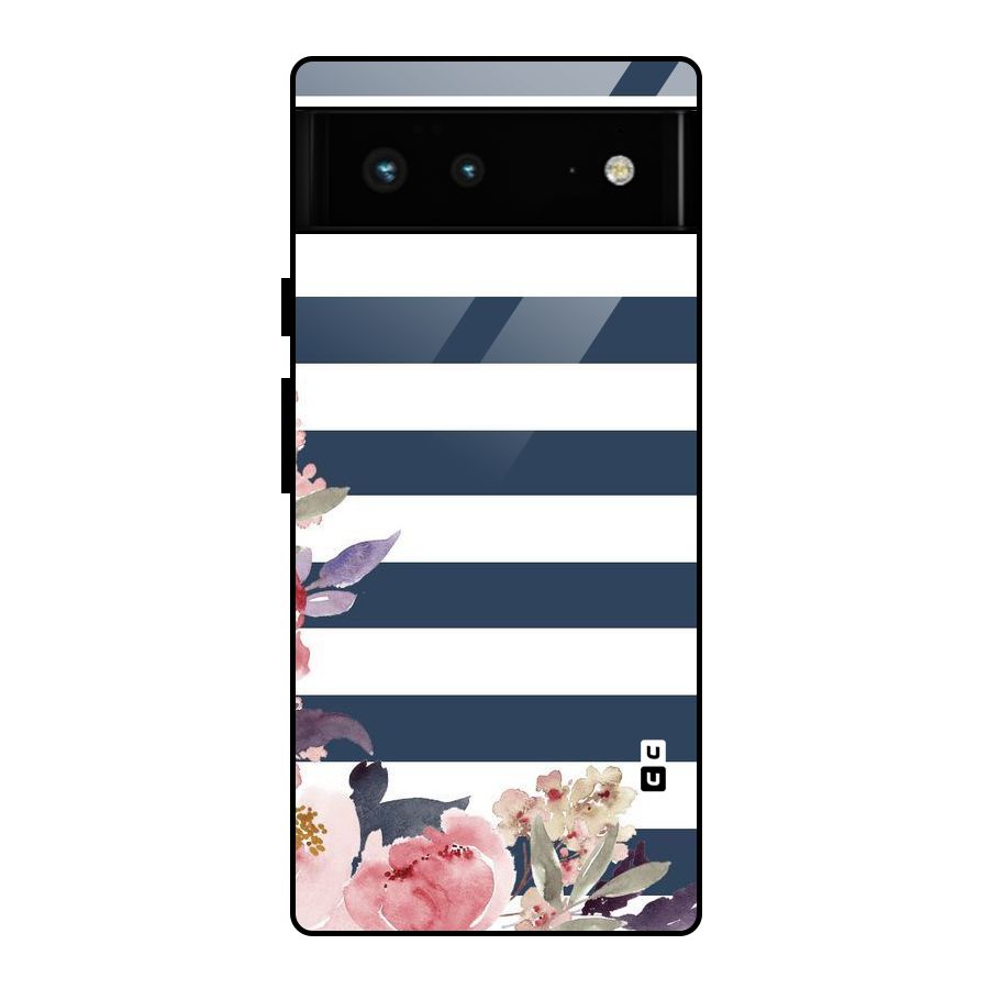 Floral Water Art Glass Back Case for Google Pixel 6