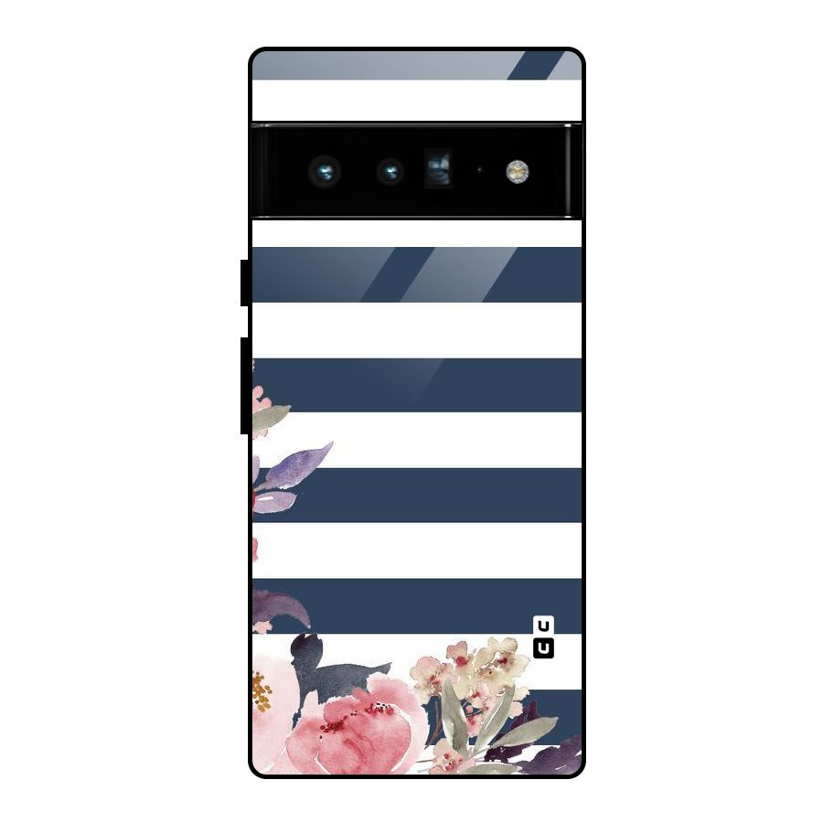 Floral Water Art Glass Back Case for Google Pixel 6 Pro