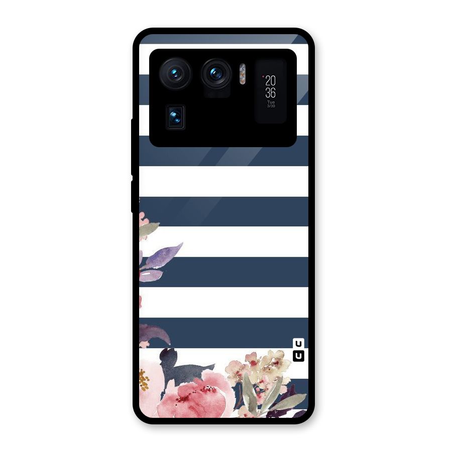 Floral Water Art Glass Back Case for Mi 11 Ultra