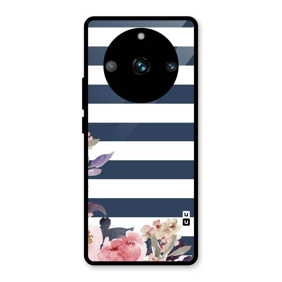 Floral Water Art Glass Back Case for Realme 11 Pro
